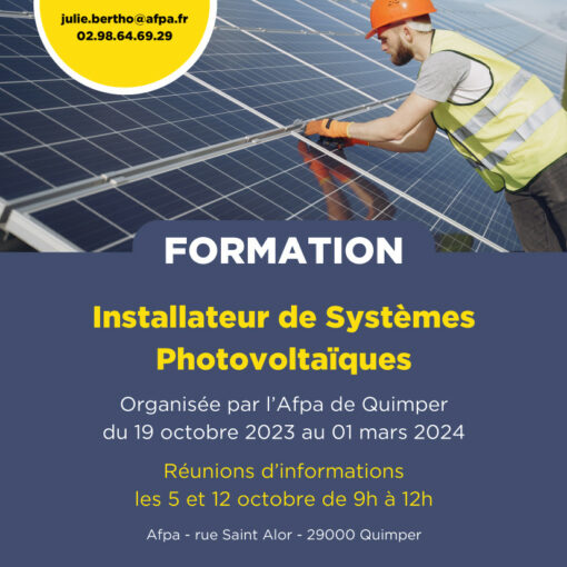 Formation Installateur de Systèmes PV Afpa Quimper-session 2