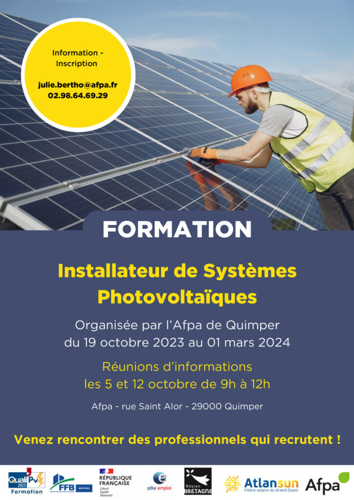 Formation Installateur de Systèmes PV Afpa Quimper-session 2